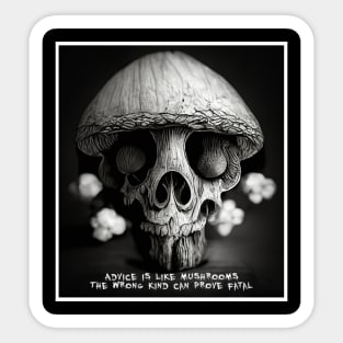 mushroom cranium Sticker